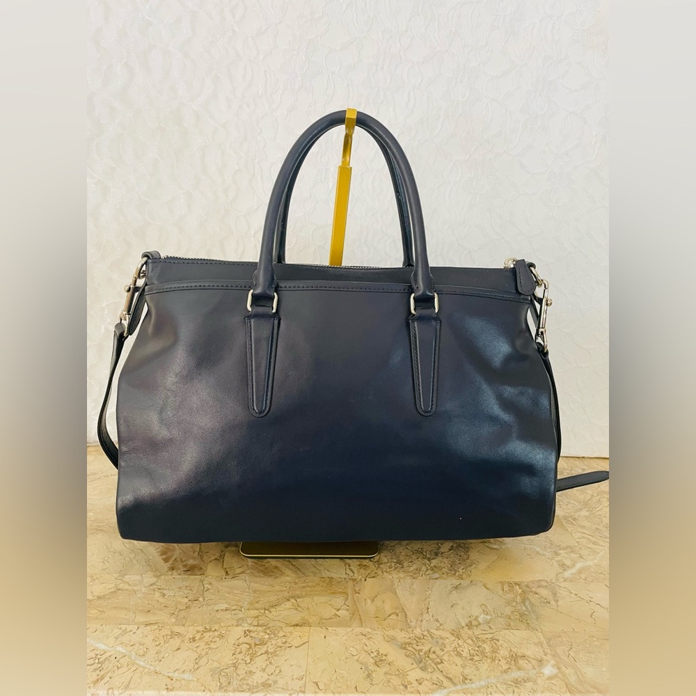 Coach Morgan Patchwork Elegant Navy Multicolor Le… - image 2